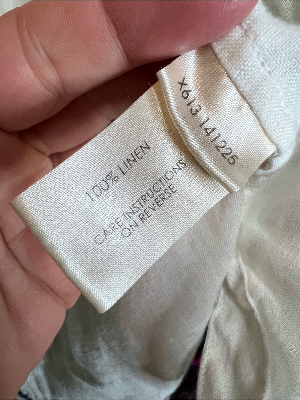 BRITISH INDIA TRAVELER White and Blue Embroidered Linen Short Sleeve Top, M/7 - Picture 12 of 13